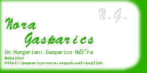 nora gasparics business card